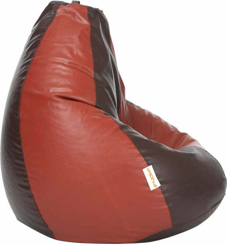 Stylecraft Brown and Tan 4XL Bean Bag With Beans