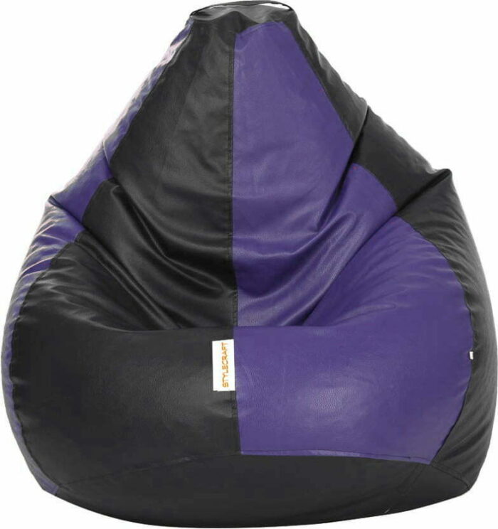 Black and Blue Bean Bag with Beans