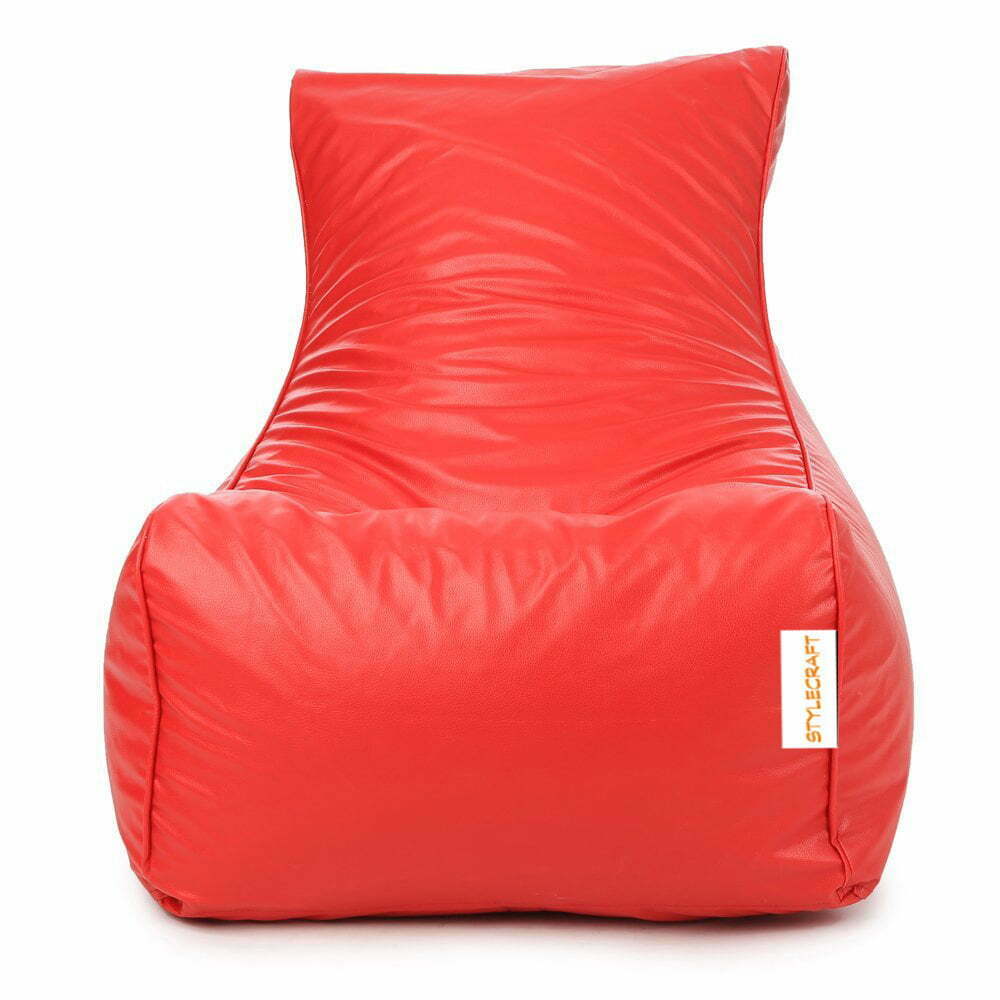 Lounger Bean Bag Red with Beans by Stylecraft