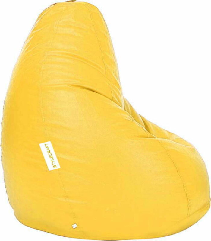 Yellow Bean Bag Cover Side View
