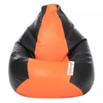 Stylecraft Orange and Black Bean Bag Without Beans